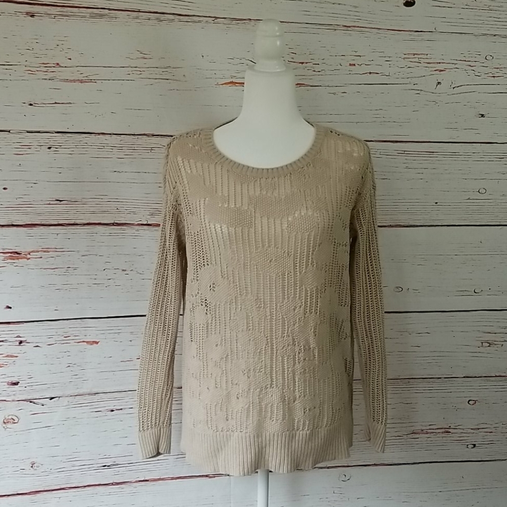 VINCE CAMUTO // open knit sweater top